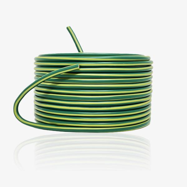 UL1015 AWG14 黄/緑 切り売り(1ｍ〜100ｍ) 絶縁キャップ付 600V 耐熱ビニル絶縁電線