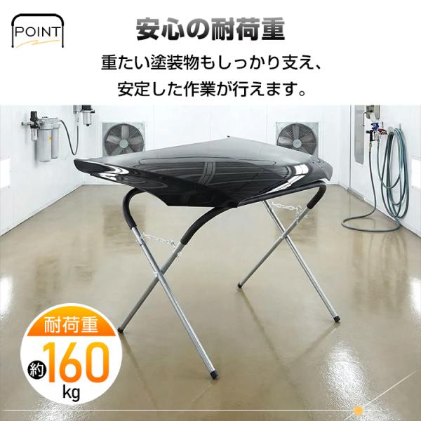 �h���X�^���h ��Ƒ� �h���� ��ƃX�^���h �y�C���g�X�^���h �ω׏d160kg �܂肽���� ���߉\ �ی�N�b�V���� �ی�X�|���W �h�� �X�^���h X�^ �N���X�\�� �h�� ���i�摜4