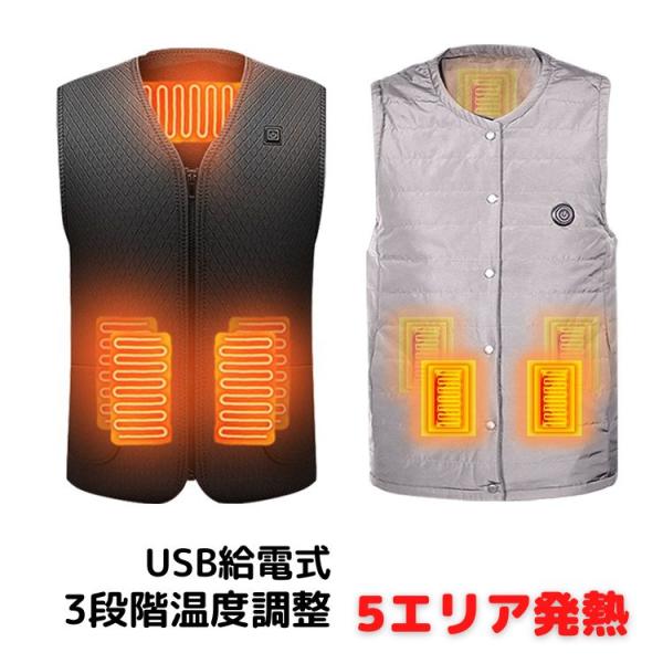【商品内容】：ヒーターベスト【タイプ】：タイプ1/タイプ2【カラー】：ブラック/グレー/ライトブラウン【サイズ】：M/L/XL/2XL/3XL○使用上の注意事項○※改造/本来の目的以外/強い衝撃などはお控え下さい。※仕様は改善の為に予告なく...