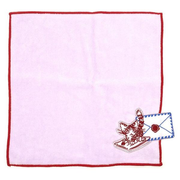 猫のダヤン 飛び出す刺繍タオルハンカチ~お手紙~