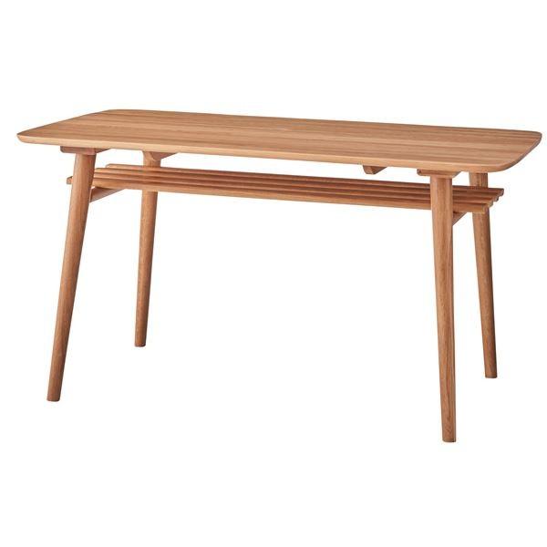 北欧調ダイニングテーブル 幅135cm サイドテーブル リビングテーブル 幅135cm 収納棚付き 家具 インテリア 木製 Nyt 621 Ds First Lady