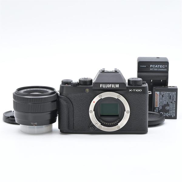 FUJIFILM フジフイルム X-T100レンズキット ブラック : フラッグシップ