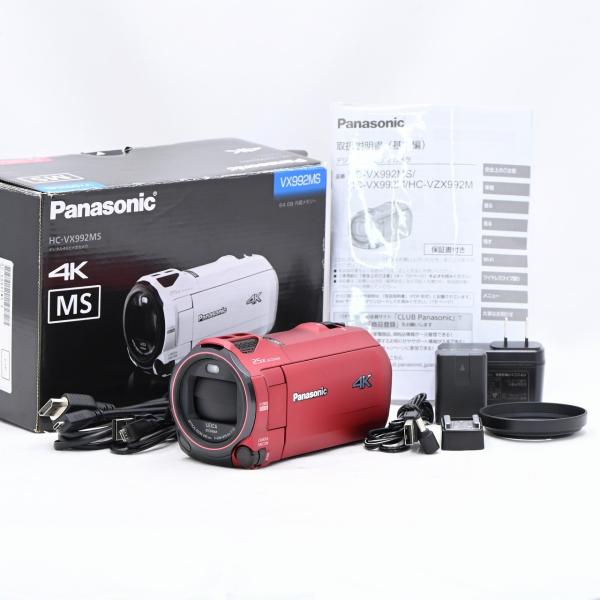 【ほぼ新品】Panasonic HC-VX992MS 赤 4Kビデオカメラ 本体 パナソニック HC-VX992MSを徹底レビュー！実際に使ってわかった