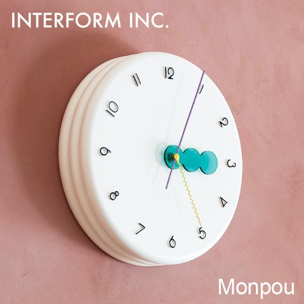 INTERFORM（インターフォルム） 壁掛け時計 Monpou モンプー CL-4568