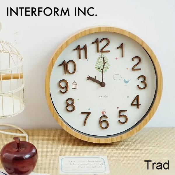 壁掛け時計ウォールクロック　インターフォルムINTERFORM トラド　Trad Trad （トラド） 壁掛け電波時計 CL-9704/INTERFORM インターフォルム