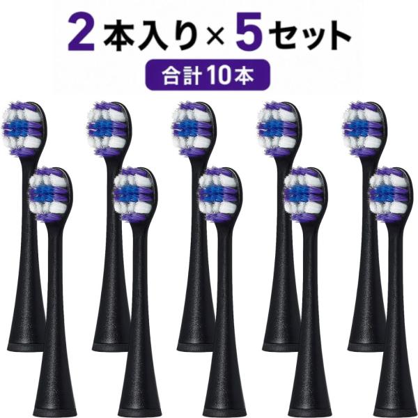 【5個セット×2本入】パナソニック ドルツ 替えブラシ トータルケアブラシ EW0810-K 黒 Panasonic