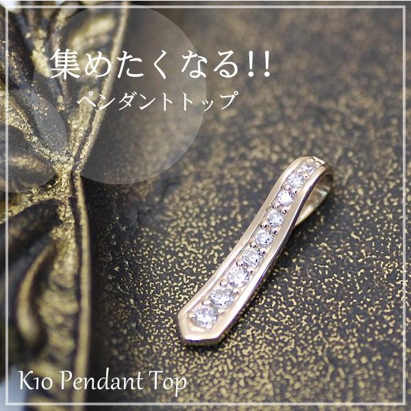 k10YGネックレストップ ウォータードロップ ダイヤモンドネックレス チェーンタイプ-2