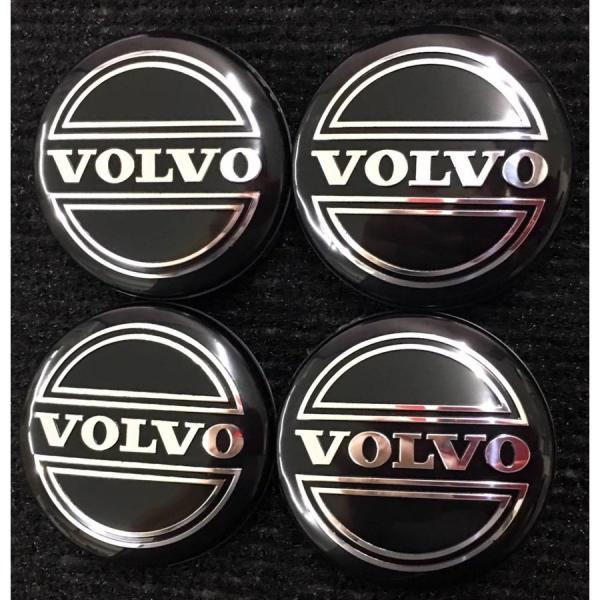 人気アイテムVOLVO ブラック ダーク グレー 銀色 ボルボ 純正ホイール センターキャップ エンブレム 4個 C30 C70 V50 S40 S60 S80 V70 XC60 XC70 XC90
