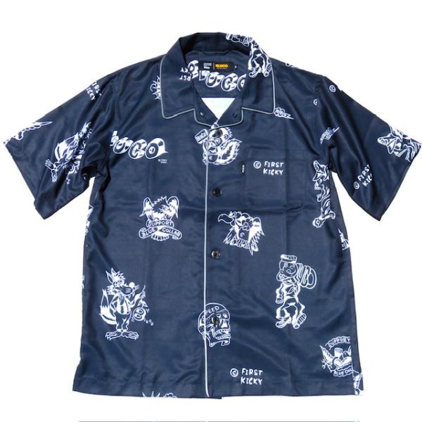 BLUCO POOLSIDE SHIRT チャコールL 新品　アロハシャツ BLUCO Lサイズ ブルコ POOLSIDE SHIRT S/S -Tattoo- チャコール