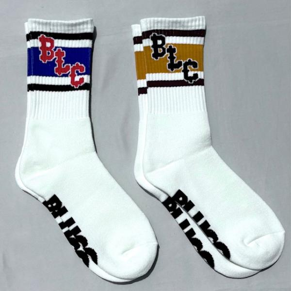 2足セット BLUCO ブルコ  2-PACK ソックス -BLC- WHITE/BLUE・WHITE/YELLOW 靴下