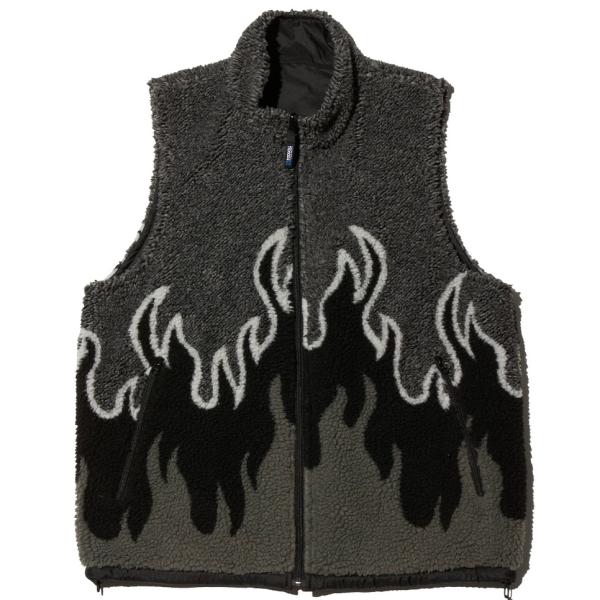 RADIALL リバーシブル フリースベスト M RADIALL RADIALL(ラディアル) FLAMES ZIP UP リバーシブル