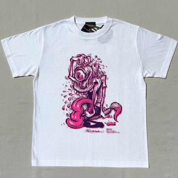 Lサイズ ロッキンジェリービーン EROSTIKA Griffin The Oysters Tシャツ ホワイト/ピンク RockinJellyBean