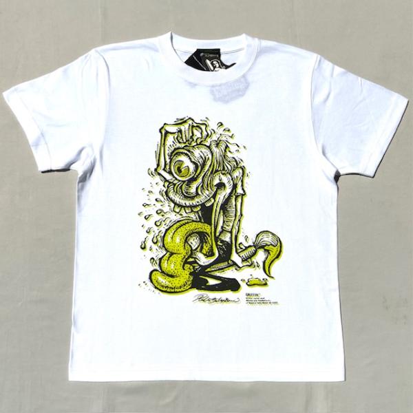 Lサイズ ロッキンジェリービーン EROSTIKA Griffin The Oysters Tシャツ ホワイト/ライム RockinJellyBean
