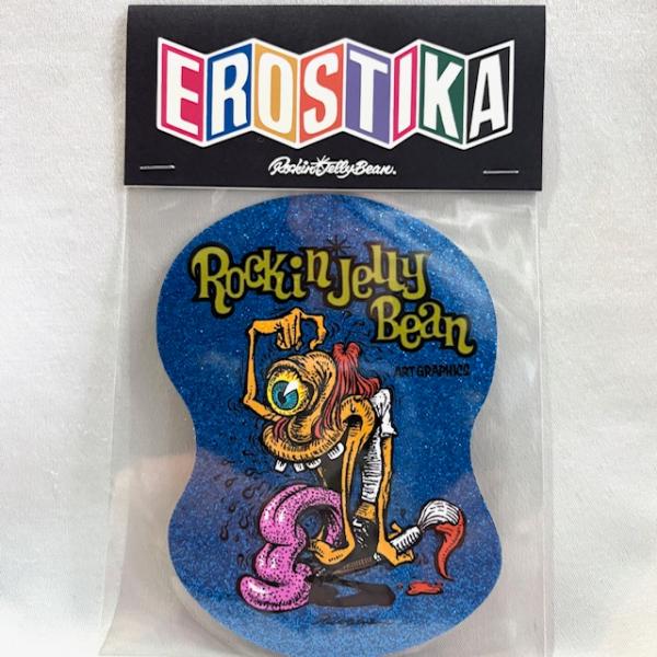 ロッキンジェリービーン EROSTIKA Griffin The Oysters VINYL ステッカー ブルーグリッター