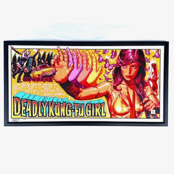 ロッキンジェリービーン DEADLY KUNG-FU GIRL ポスター 正規 150枚限定 フレーム付 ロッキンジェリービーン 