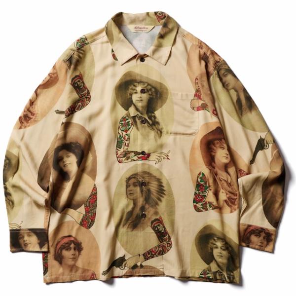 SOFTMACHINE (ソフトマシーン） INKED WOMEN L/S SHIRT 長袖シャツ Yellow