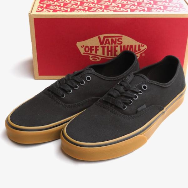 27cm Vans AUTHENTIC オーセンティック BLACK/BLACK/GUM バンズ スニーカー 黒色 US9