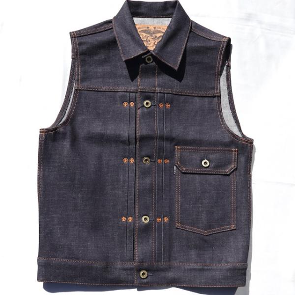 Mサイズ Red Tail レッドテイル デニムベスト Cross Denim Vest