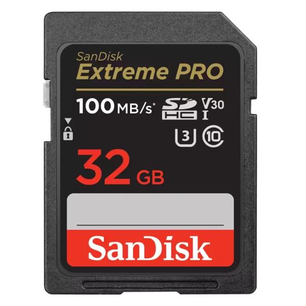 32GB SDHCJ[h SDJ[h SanDisk TfBXN Extreme PRO Class10 UHS-I U3 V30 4K R:100MB/s W:90MB/s COe[ SDSDXXO-032G-GN4IN 