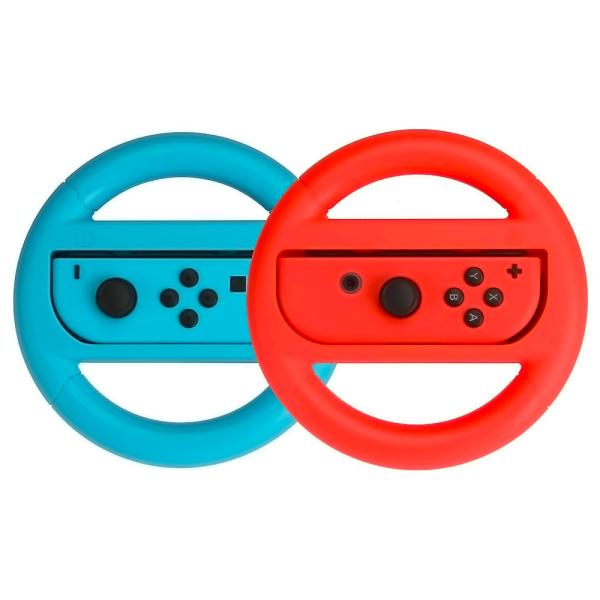 Switch用ステアリングホイール 赤青2色セット Amazonベーシック マリオ
