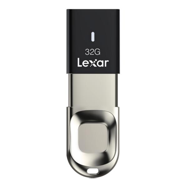 指紋認証USBメモリ USB 32GB USB3.0 LEXAR レキサー Fingerprint F35 指紋センサー セキュリティ機能 R:150MB/s 海外リテール LJDF35-32GBBK ◆メ
