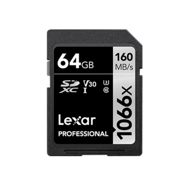 64GB SDXCJ[h SDJ[h Lexar LT[ Professional Silver 1066x Class10 UHS-1 U3 V30 R:160MB/s W:70MB/s COe[ LSD1066064G-BNNNG 