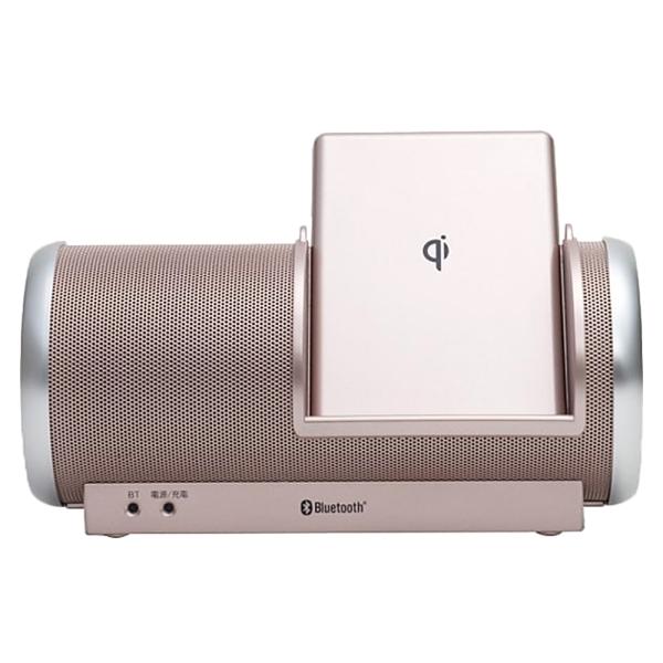 Bluetoothスピーカー ABS-215 防水 スマホワイヤレス充電 ANABAS 太知 スマホQi充電 大出力3.5W 防水性能IP54 充電式 パールピンク ABS-215(PP) ◆宅