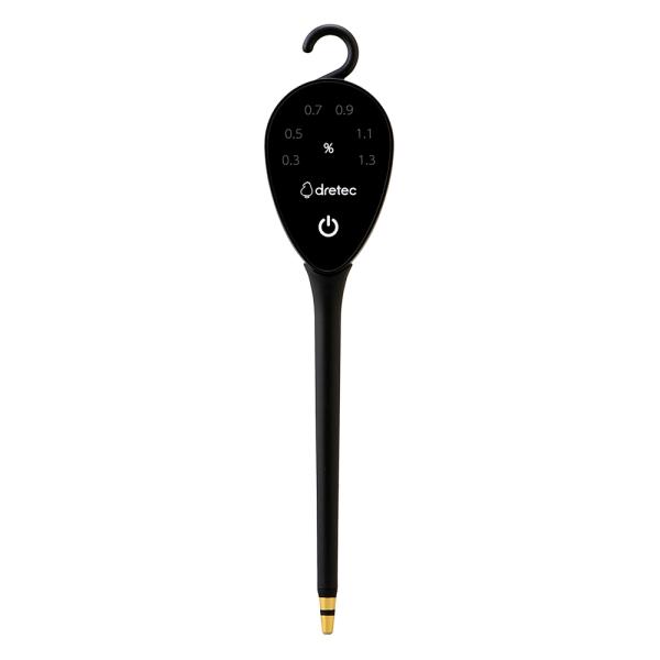 塩分計 塩分濃度計 塩分管理 しおぴかるん EN-907 dretec ドリテック 3色LED 塩分見える化 塩分チェッカー 減塩 健康 高血圧 ブラック EN-907BK ◆メ