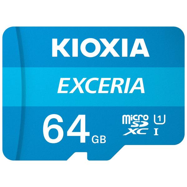 64GB microSDXCカード マイクロSD KIOXIA キオクシア (旧東芝メモリ) EXCERIA CLASS10 UHS-I R:100MB/s 海外リテール LMEX1L064GG4 ◆メ