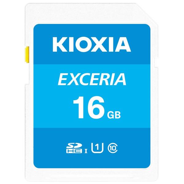16GB SDHCカード SDカード KIOXIA キオクシア EXCERIA Class10 UHS-I U1 R:100MB/s 海外リテール LNEX1L016GG4 ◆メ