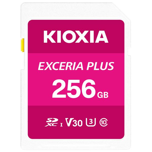 256GB SDXCJ[h SDJ[h KIOXIA LINVA EXCERIA PLUS Class10 UHS-I U3 V30 R:100MB/s W:85MB/s COe[ LNPL1M256GG4 