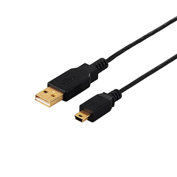 他サイト： miniUSBケーブル 極細 USB2.0 ミニUSBケーブル 1m BUFFALO バッファロー USB-A(オス)-USB-miniB(オス) 直径2.5mmスリム 100cm ブラック BSUAMNSM210BK ◆メの商品画像
