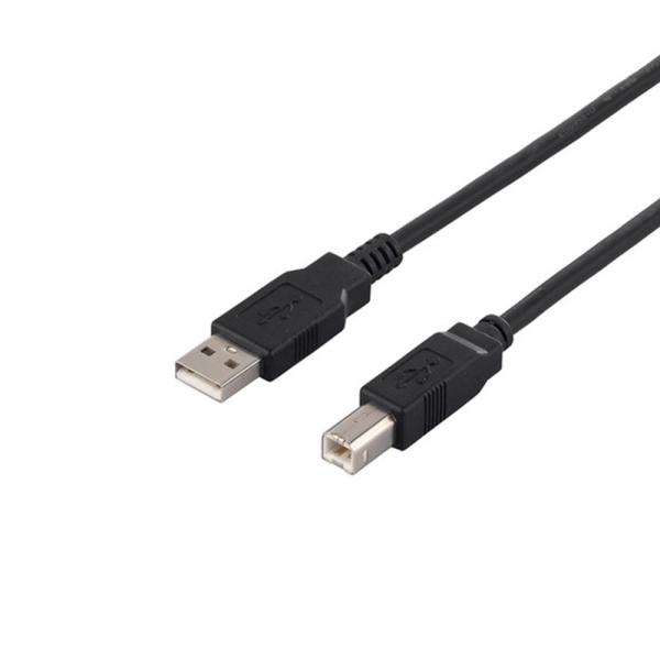 WUSBP[u USB2.0 ΉP[u 1m BUFFALO obt@[ USB-A(IX)-USB-B(IX) 100cm ubN BU2ABK10BK 