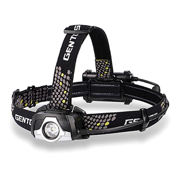 LED�w�b�h���C�g ��Ɠ� GENTOS �W�F���g�X Drag Force ���邳580lm(High) ���p�_��6����(High) �㕔�F���� �ϐo �h�H 2m�����ϋv �P�O�d�r�� DRF-333D ���� ���i�摜