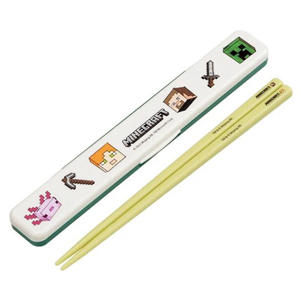 他サイト： 弁当用箸 音のならない箸 箸箱セット マインクラフト Minecraft Explore More SKATER 子供 箸18cm 横開き 防音クッション付 抗菌 62171-0-ABC3AG ◆メの商品画像