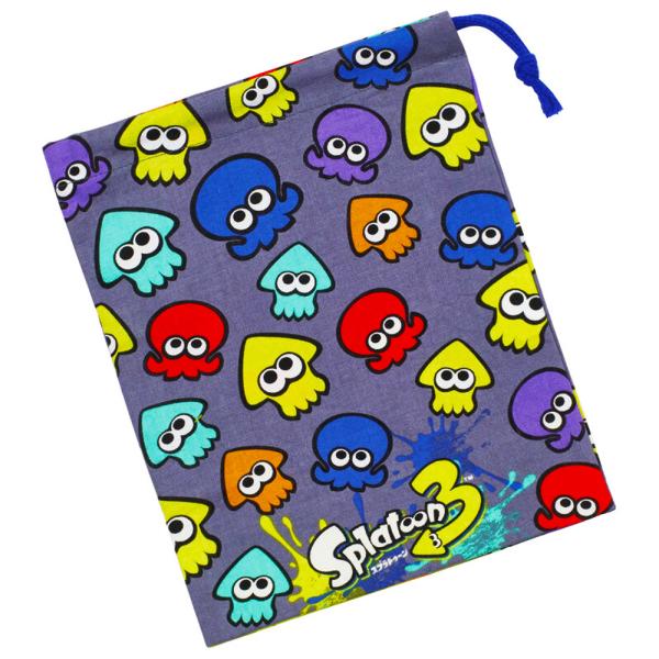 他サイト： コップ袋 コップ入れ 巾着袋 スプラトゥーン 3 SKATER スケーター 子供 こども キッズ 男の子 歯ブラシホルダー付 サイズ210×150mm 621932-KB62 ◆メの商品画像