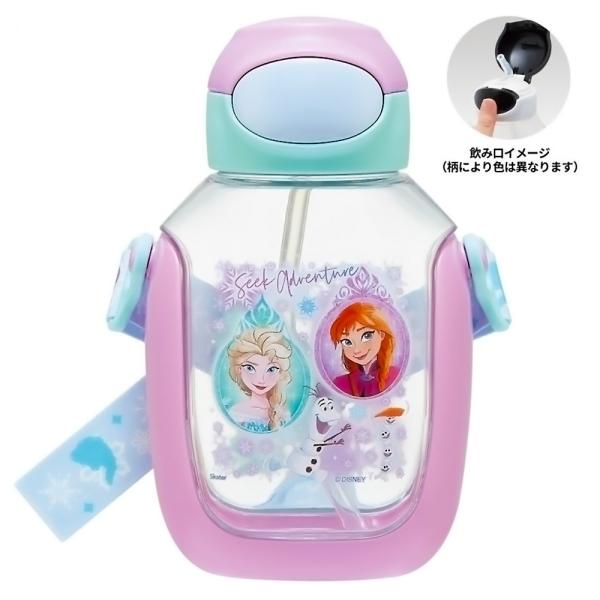 他サイト： 水筒 ワンプッシュストローボトル アナと雪の女王 25 SKATER スケーター 子供 キッズ ストロー飲みタイプ 容量530ml ショルダーベルト付 690266-PDSH6DX ◆宅の商品画像