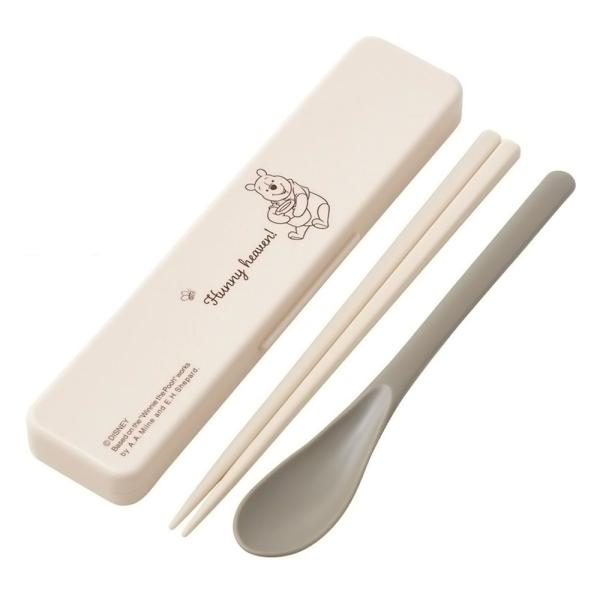 スケーター 弁当用箸 くまのプーさん シンプルロゴ 音のならないコンビ
