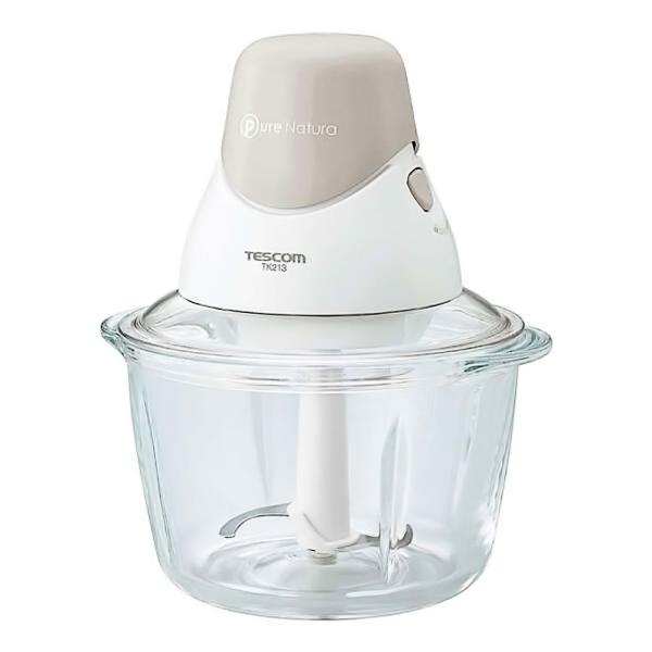 他サイト： フードプロセッサー みじん切り TK213 TESCOM テスコム 大根おろし バター作り きざむ まぜる おろす 電動 ガラスボトル コンパクト ホワイト TK213-W ◆宅の商品画像