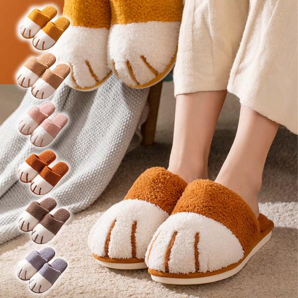 スリッパ ねこ足スリッパ レディース かわいい おしゃれ ねこ 猫 ネコ 暖かい 冬 ルームシューズ おすすめ Fssfss くろねこらいふ 通販 Yahoo ショッピング