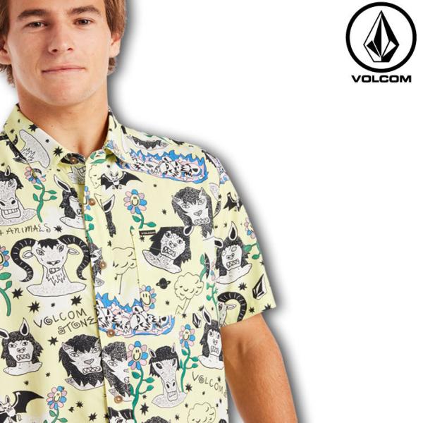 �{���R�� VOLCOM �V���c �����Y 2022�t��  Surf Vitals Ozzy Woven S/S Shirt  A0422201 ship1�y�ԕi���OUTLET�z