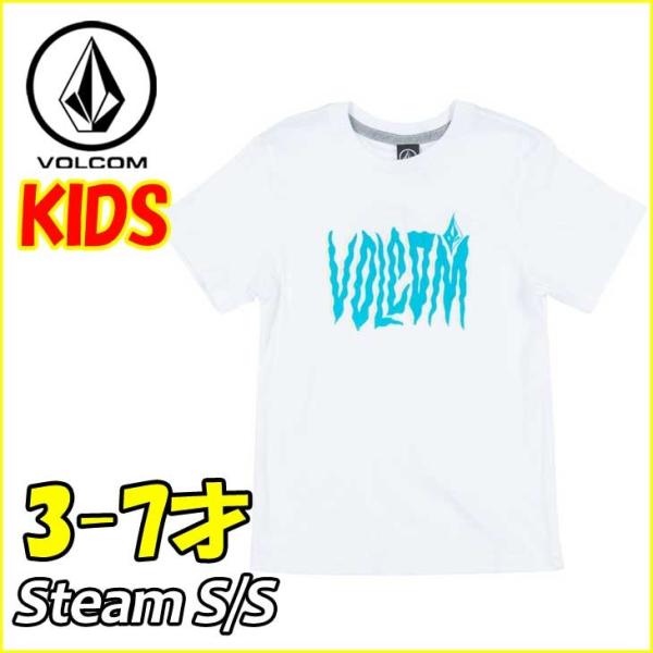 VOLCOM �{���R�� �L�b�Y t�V���c �ySteam S/S �zKids �e�B�[�V���c 3-7�ˌ���(100/110/120/130/140 cm )�y�����z �u���[���։v�y�ԕi��ʁz
