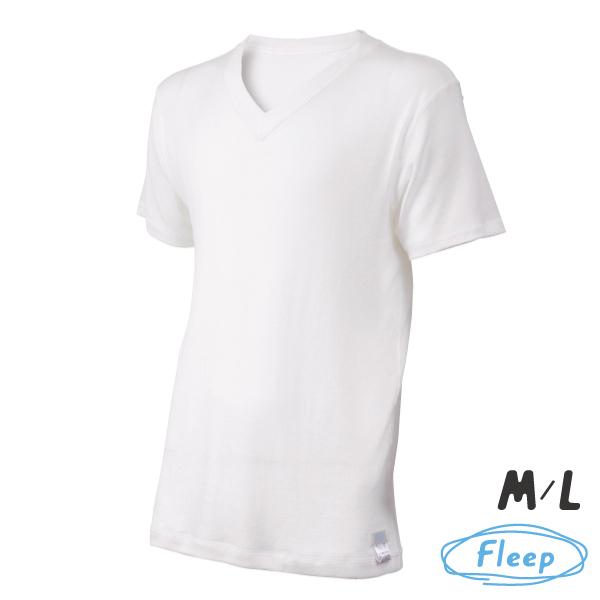父の日 Men's VネックTシャツ お肌にやさしい下着 Fleep フリープ インナーウェア 日本製 メンズ 敏感肌 フリープ インナー 81032 M L ネコポス可