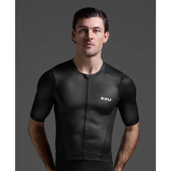2XU ツータイムズユー エアロ スリーブド トライトップ メンズ Aero Hex Sleeved トライアスロンウエア MT7395A