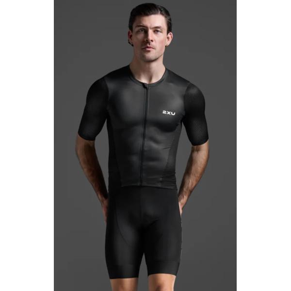 2XU エアロ Sleeved トライアスロン トップ+ショーツセット MT7395A/7396B メンズ 2XUレースナンバーベルト(￥1870)サービス