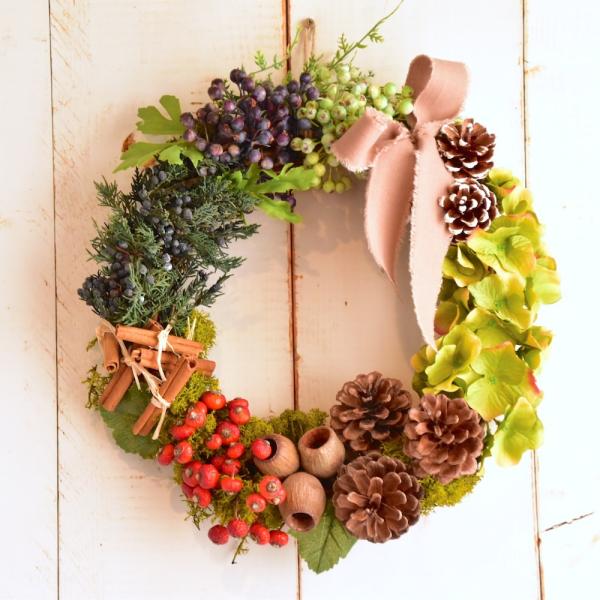 クリスマスリース 手作り シック おしゃれ 大人っぽい プリザーブド