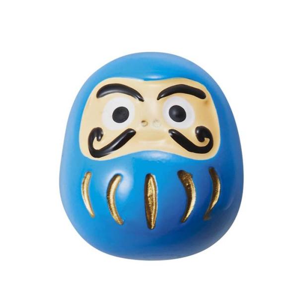 開運招福　ミニだるま　青　学業向上　学業成就　かわいい置物　達磨　daruma　風水　運気アップ　開運　祈願　