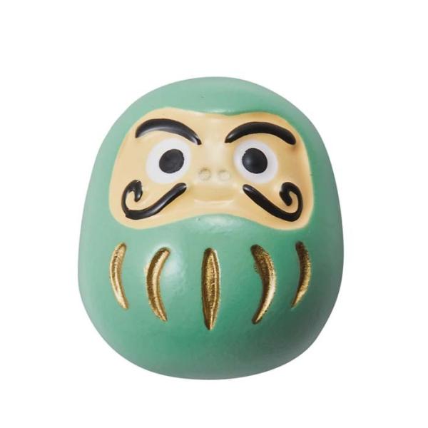 開運招福　ミニだるま　緑　健康運　かわいい置物　達磨　daruma　風水　運気アップ　開運　祈願　