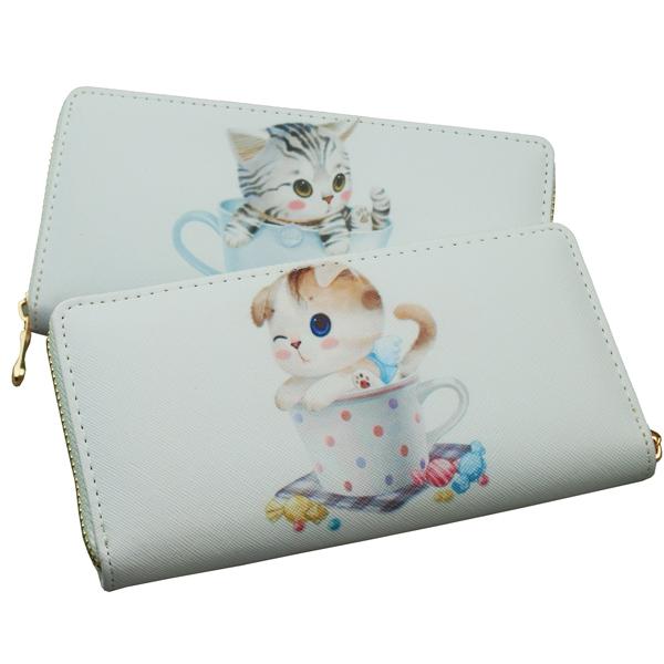 ラウンドファスナー 長財布 猫 ねこ かわいい おしゃれ 人気 女の子 女子 イラストプリント レディース 女性 キュートで可愛い猫ちゃんのロングウォレット Wa Ks 007 Flife 通販 Yahoo ショッピング