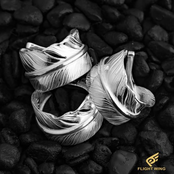 【新品】Silver Plain Feather Ring / La Key ラキー プレーンフェザーリング